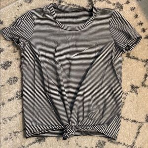 Madewell knot front striped T-shirt